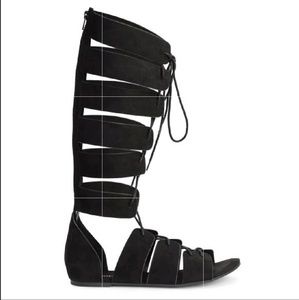 H&M Gladiator Sandals Open Black 6  37